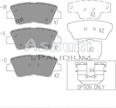 Ashuki Y029-58 - Гальмівні колодки, дискові гальма autozip.com.ua