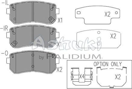 Ashuki Y029-63 - Гальмівні колодки, дискові гальма autozip.com.ua