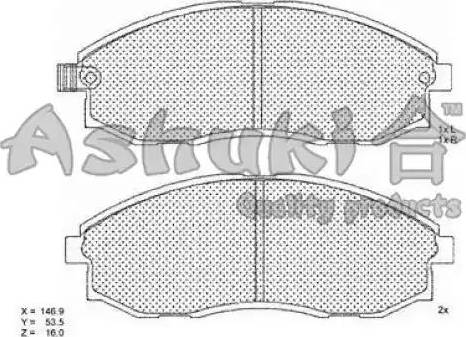 Ashuki Y029-30 - Гальмівні колодки, дискові гальма autozip.com.ua