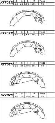 Asimco K7702M - Комплект гальм, барабанний механізм autozip.com.ua