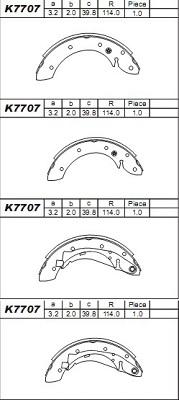 Asimco K7707 - Комплект гальм, барабанний механізм autozip.com.ua