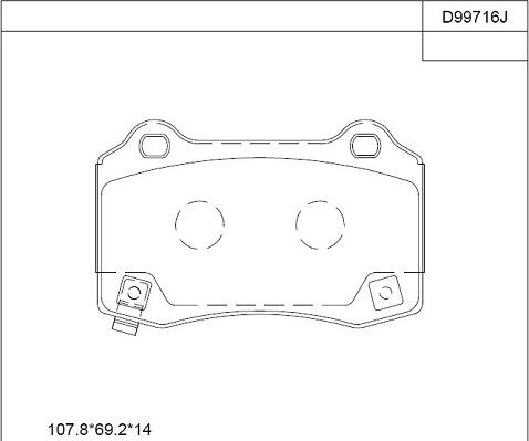 Asimco KD99716 - Гальмівні колодки, дискові гальма autozip.com.ua