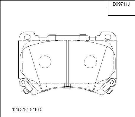 Asimco KD99711 - Гальмівні колодки, дискові гальма autozip.com.ua