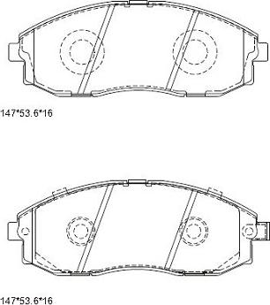 OEMparts MP-3425 - Гальмівні колодки, дискові гальма autozip.com.ua