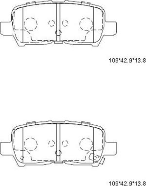 Asimco KD9744 - Гальмівні колодки, дискові гальма autozip.com.ua