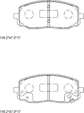 Asimco KD9741 - Гальмівні колодки, дискові гальма autozip.com.ua