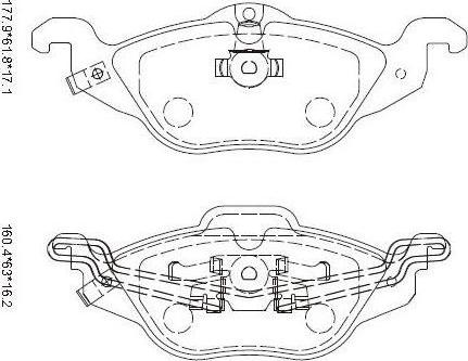 Asimco KD9753 - Гальмівні колодки, дискові гальма autozip.com.ua