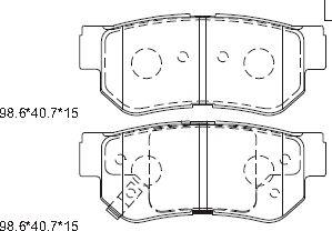 Asimco KD9704 - Гальмівні колодки, дискові гальма autozip.com.ua