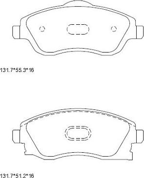 Asimco KD9715 - Гальмівні колодки, дискові гальма autozip.com.ua