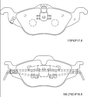 Asimco KD9716 - Гальмівні колодки, дискові гальма autozip.com.ua