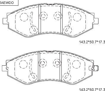 Asimco KD9734F - Гальмівні колодки, дискові гальма autozip.com.ua