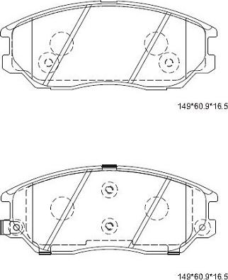 Asimco KD9729 - Гальмівні колодки, дискові гальма autozip.com.ua