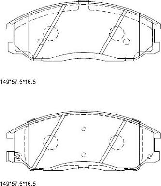 Asimco KD9721 - Гальмівні колодки, дискові гальма autozip.com.ua