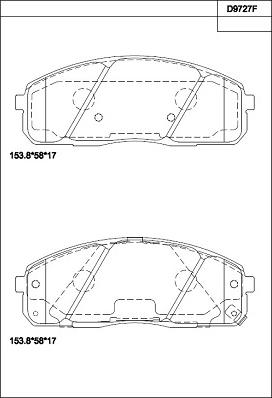 Asimco KD9727F - Гальмівні колодки, дискові гальма autozip.com.ua