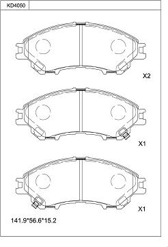 Asimco KD4050 - Гальмівні колодки, дискові гальма autozip.com.ua