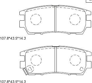 Asimco KD4244 - Гальмівні колодки, дискові гальма autozip.com.ua