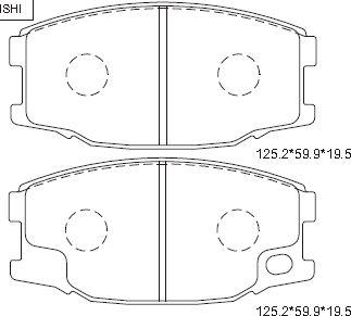 Asimco KD4205 - Гальмівні колодки, дискові гальма autozip.com.ua