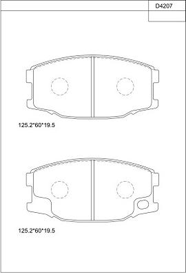 Asimco KD4207 - Гальмівні колодки, дискові гальма autozip.com.ua