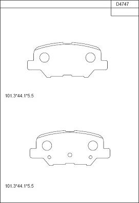 Asimco KD4747 - Гальмівні колодки, дискові гальма autozip.com.ua