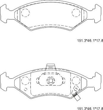 Asimco KD4707 - Гальмівні колодки, дискові гальма autozip.com.ua