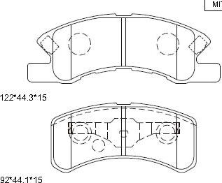 Asimco KD4731 - Гальмівні колодки, дискові гальма autozip.com.ua