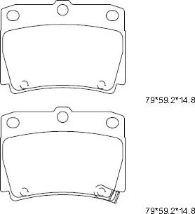 Asimco KD4725 - Гальмівні колодки, дискові гальма autozip.com.ua