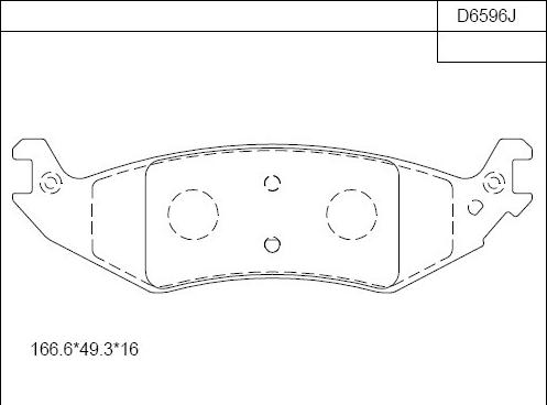 Asimco KD6596 - Гальмівні колодки, дискові гальма autozip.com.ua