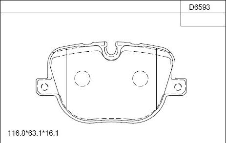 Asimco KD6593 - Гальмівні колодки, дискові гальма autozip.com.ua