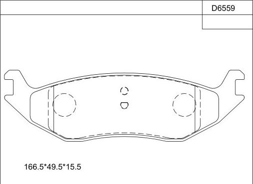 Asimco KD6559 - Гальмівні колодки, дискові гальма autozip.com.ua