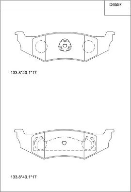 Asimco KD6557 - Гальмівні колодки, дискові гальма autozip.com.ua