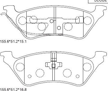 Asimco KD6509 - Гальмівні колодки, дискові гальма autozip.com.ua