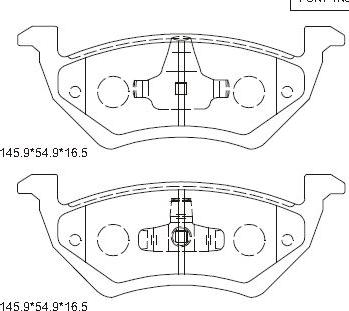 Asimco KD6514 - Гальмівні колодки, дискові гальма autozip.com.ua