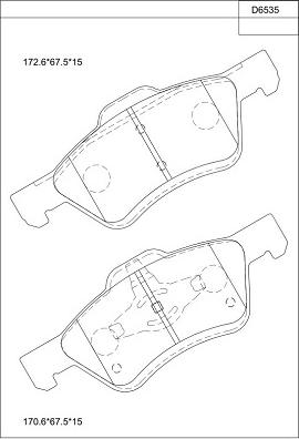 Asimco KD6535 - Гальмівні колодки, дискові гальма autozip.com.ua