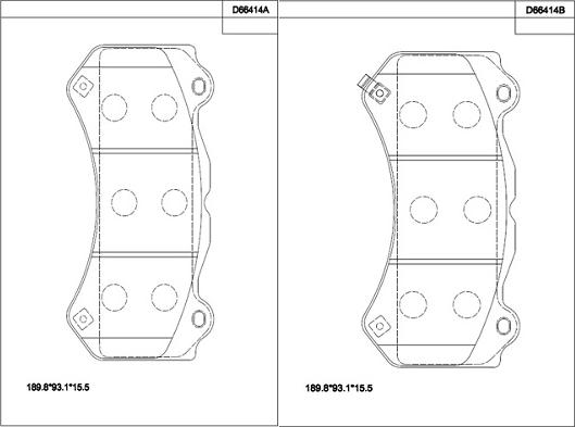 Asimco KD66414 - Гальмівні колодки, дискові гальма autozip.com.ua