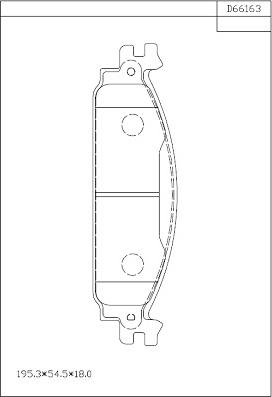 Asimco KD66163 - Гальмівні колодки, дискові гальма autozip.com.ua