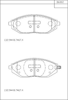 Asimco KD6002 - Гальмівні колодки, дискові гальма autozip.com.ua