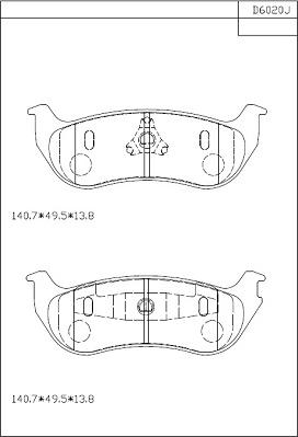 Asimco KD6020 - Гальмівні колодки, дискові гальма autozip.com.ua