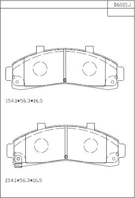 Asimco KD6021 - Гальмівні колодки, дискові гальма autozip.com.ua