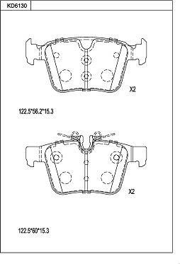 Asimco KD6130 - Гальмівні колодки, дискові гальма autozip.com.ua