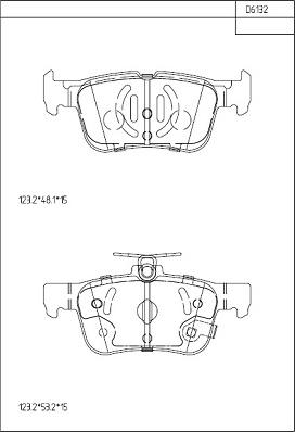 Asimco KD6132 - Гальмівні колодки, дискові гальма autozip.com.ua