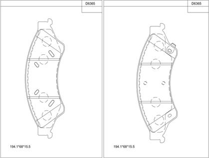 Asimco KD6365 - Гальмівні колодки, дискові гальма autozip.com.ua