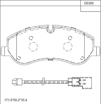 Asimco KD6368 - Гальмівні колодки, дискові гальма autozip.com.ua