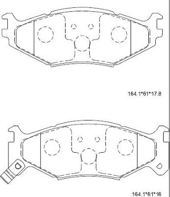 Asimco KD6301 - Гальмівні колодки, дискові гальма autozip.com.ua