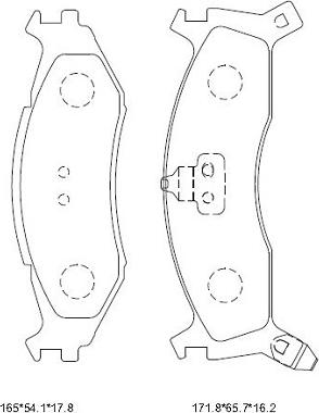 Asimco KD6302 - Гальмівні колодки, дискові гальма autozip.com.ua