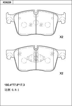 Asimco KD6228 - Гальмівні колодки, дискові гальма autozip.com.ua