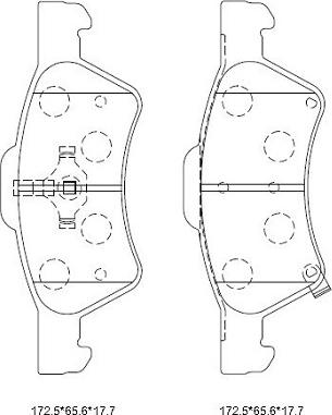 Asimco KD6747 - Гальмівні колодки, дискові гальма autozip.com.ua