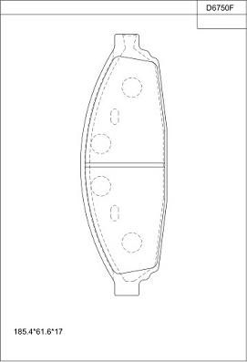 Asimco KD6750F - Гальмівні колодки, дискові гальма autozip.com.ua