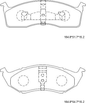 Asimco KD6751 - Гальмівні колодки, дискові гальма autozip.com.ua