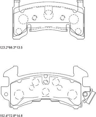 Asimco KD6766 - Гальмівні колодки, дискові гальма autozip.com.ua