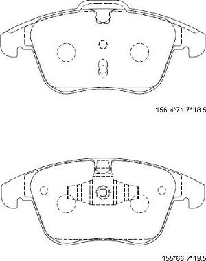 Asimco KD6781 - Гальмівні колодки, дискові гальма autozip.com.ua